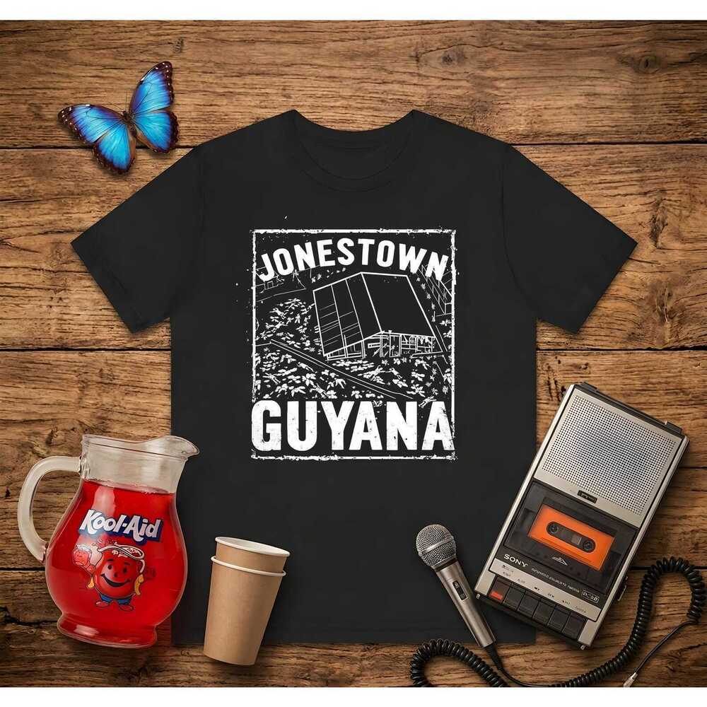 Jonestown Guyana Souvenir Tee, Peoples Temple Dark Novelty Shirt